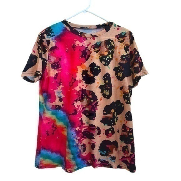 Women’s Short Sleeve Leopard Print Knit Top - Size XL - NWOT - Picture 1 of 4